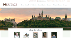 Desktop Screenshot of heritagefh.ca